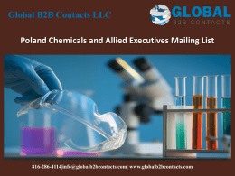 Poland Chemicals and Allied Executives Mailing List