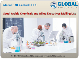 Saudi Arabia Chemicals and Allied Executives Mailing List