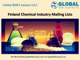 Finland Chemical Industry Mailing Lists