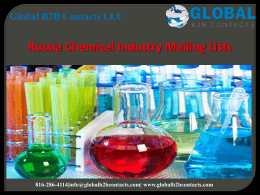 Russia Chemical Industry Mailing Lists