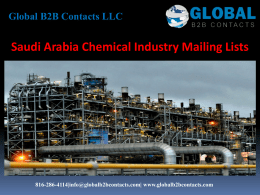Saudi Arabia Chemical Industry Mailing Lists