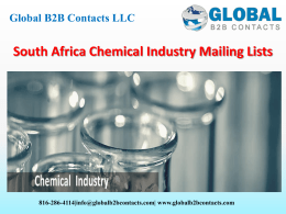 South Africa Chemical Industry Mailing Lists