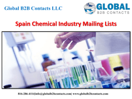 Spain Chemical Industry Mailing Lists
