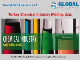 Turkey Chemical Industry Mailing Lists