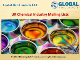 UK Chemical Industry Mailing Lists