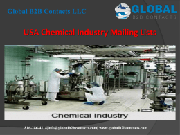 USA Chemical Industry Mailing Lists