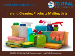 Ireland Cleaning Products Mailing Lists