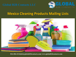 Mexico Cleaning Products Mailing Lists
