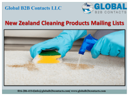 New Zealand Cleaning Products Mailing Lists