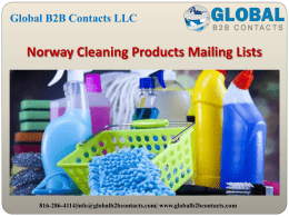 Norway Cleaning Products Mailing Lists