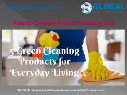 Poland Cleaning Products Mailing Lists
