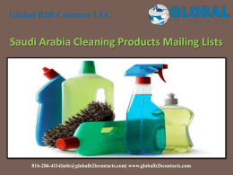 Saudi Arabia Cleaning Products Mailing Lists