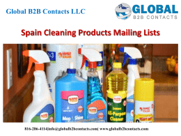 Spain Cleaning Products Mailing Lists