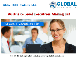 Austria C- Level Executives Mailing List