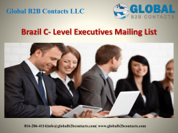 Brazil C- Level Executives Mailing List