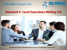 Denmark C- Level Executives Mailing List