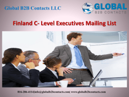Finland C- Level Executives Mailing List