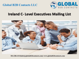 Ireland C- Level Executives Mailing List