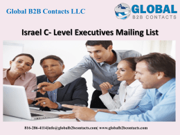Israel C- Level Executives Mailing List