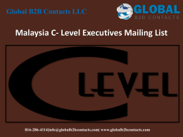 Malaysia C- Level Executives Mailing List