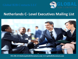 Netherlands C- Level Executives Mailing List
