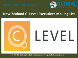 New Zealand C- Level Executives Mailing List