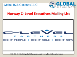 Norway C- Level Executives Mailing List