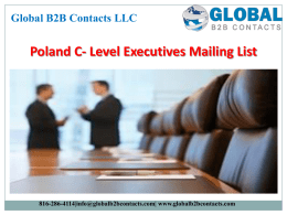 Poland C- Level Executives Mailing List