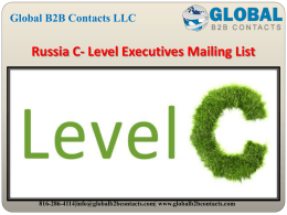 Russia C- Level Executives Mailing List