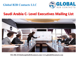 Saudi Arabia C- Level Executives Mailing List