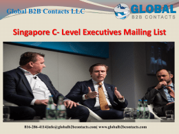 Singapore C- Level Executives Mailing List