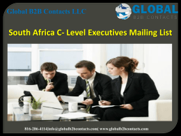 South Africa C- Level Executives Mailing List