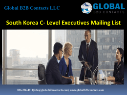 South Korea C- Level Executives Mailing List