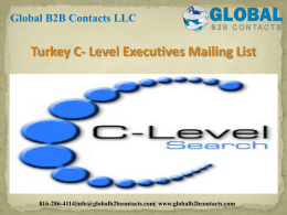 Turkey C- Level Executives Mailing List