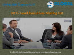 UK C- Level Executives Mailing List