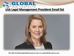USA Legal Management President Email list
