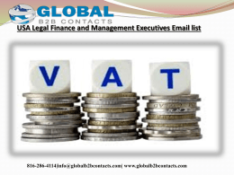 USA Legal Finance and Management Executives Email list