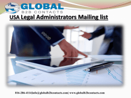 USA Legal Administrators Mailing list