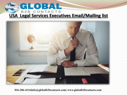 USA  Legal Services Executives Email,Mailing list
