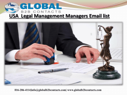 USA  Legal Management Managers Email list