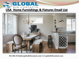 USA  Home Furnishings & Fixtures Email List