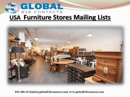 USA  Furniture Stores Mailing Lists