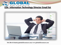 USA  Information Technology Director Email list