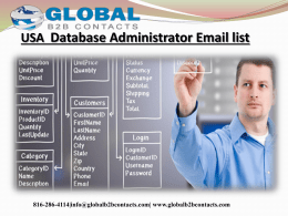 USA  Database Administrator Email list
