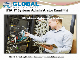 USA  IT Systems Administrator Email list