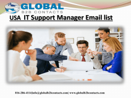 USA  IT Support Manager Email list