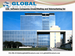 USA  Software Companies Email,Mailing and Telemarketing list