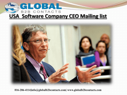 USA  Software Company CEO Mailing list