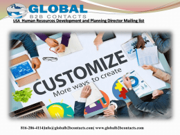 USA  Human Resources Development and Planning Director Mailing list