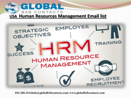 USA  Human Resources Management Email list